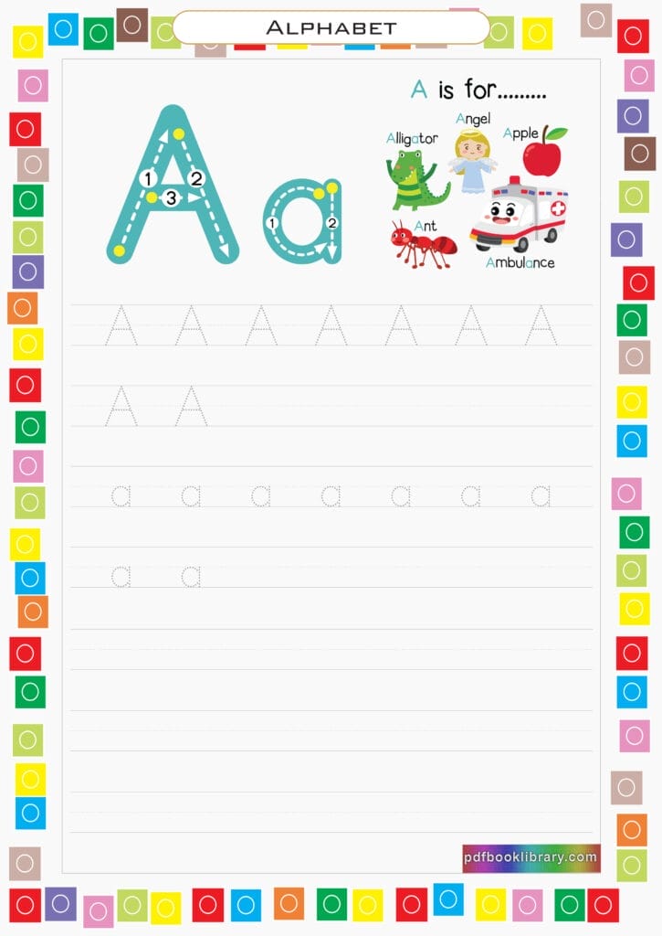 A for apple alphabet worksheet pdf