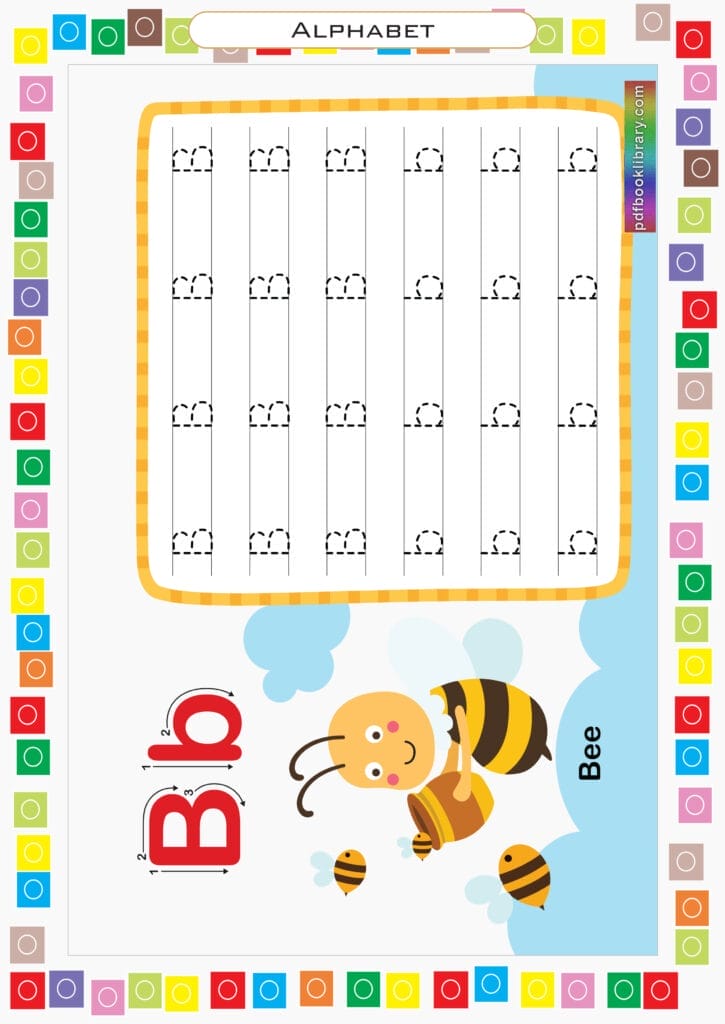 letter b worksheet for nursery