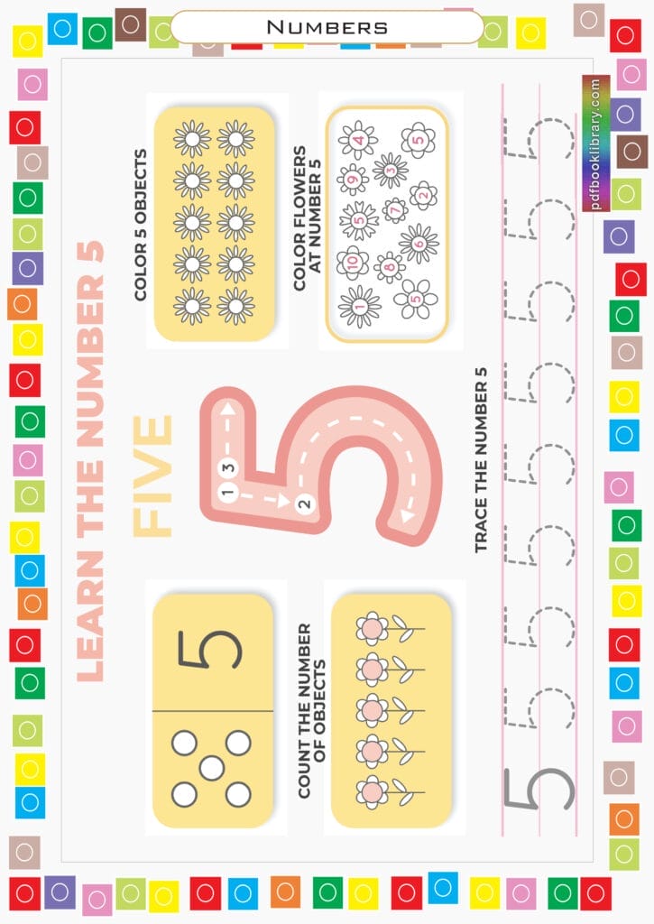 number 5 worksheet printable