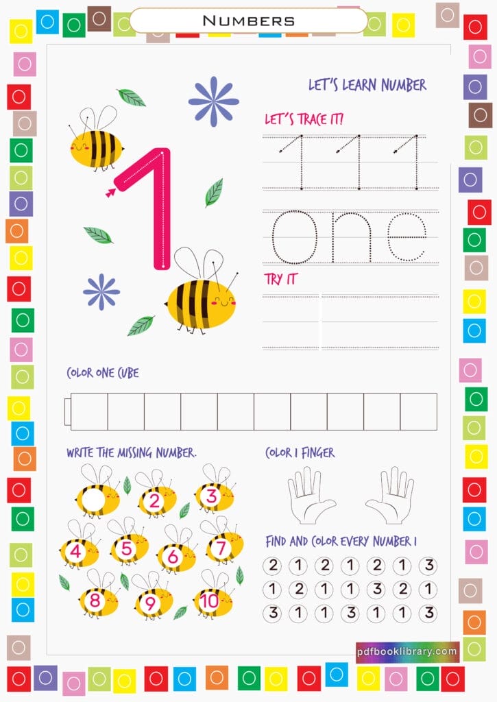 ONE NUMBER WORKSHEET