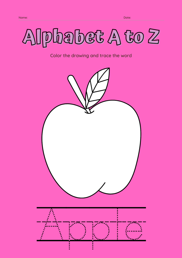 A to Z letter tracing worksheets pdf free download