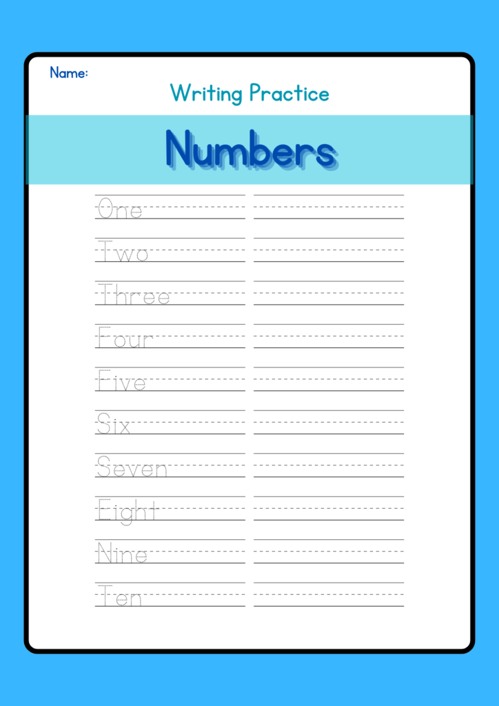 Numbers 1-20 worksheets pdf free download