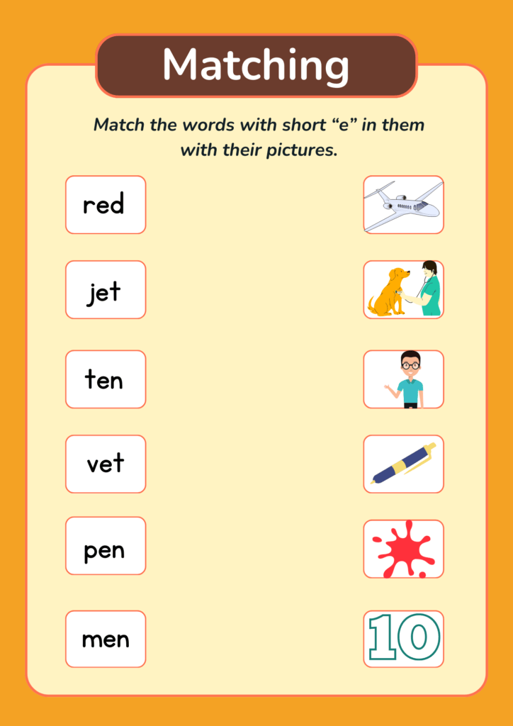 matching words to pictures worksheets pdf free download